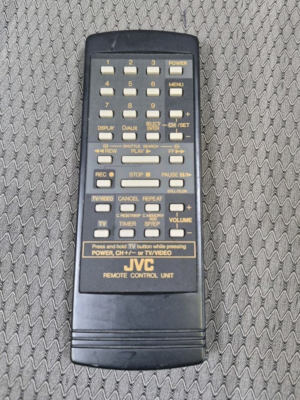 JVC VCR Remote Control PQ10544U-11 HR-D660U HR-D670U HR-S5000U